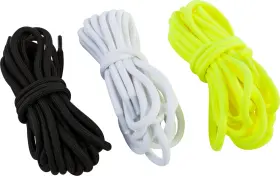 361-99630 Fly Racing Marker Boot Laces 3-pair Assortment Black/white/hi-vis