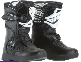 364-55097 Fly Racing Mini Maverik Boots Black And White Youth 11 364-55097 Fly Racing Mini Maverik Boots Black And White Youth 11