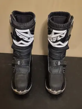 364-56101 Fly Racing Youth Maverik Boots Black Size Dirtbike