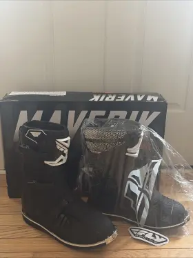 364-66611 Fly Racing Maverick Atv Boots Size 11 Men S Black Leather Motorcycle