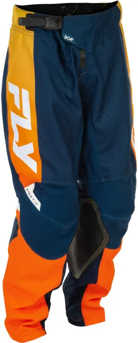 379-43422 Fly Racing Youth Kinetic Pants Navy/orange Size 22 - Durable And Comfortable