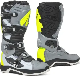 159878 Forma 2024 Mx Boots Pilot Pro Sz 11 Motocross Enduro Grey Yellow