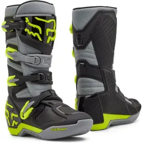 30471-086-1 Fox Youth Grey/yellow Comp Boots 30471-086-1 Fox Youth Grey/yellow Comp Boots