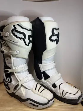 Fox 887537674429 Head Instinct Boots Motocross Moto White Size M13 Buckle Supercross New