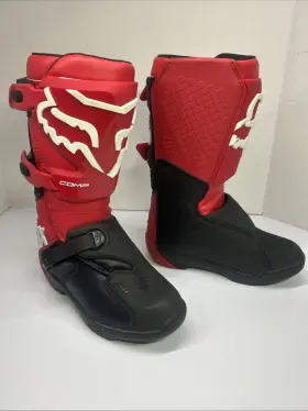 24014-122-5 Fox Racing Motocross Boots - Comp Youth Sz 5 Flame Red Black