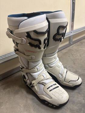 Fox Racing 24347 008 11.5 Instinct 2.0 Motocross Boots - Size 11.5 White