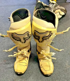 24347-008-12 Fox Racing Instinct 2.0 Mx Boots White 12 Motocross Motorcycle Gear Race Boot