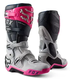 24347-453-8 Fox Racing Instinct Mens Mx Offroad Boots Gray/pink 8 Usa