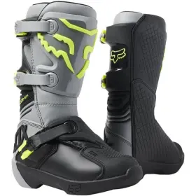 27689-172-4 Fox Racing Comp Buckle Youth Boots Grey/black/flo Green Size 4
