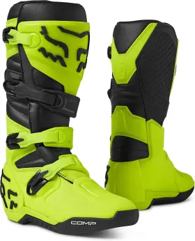 28373-130-14 Fox Racing Mens Comp Boots Fluorescent Yellow 28373-130