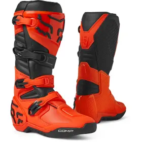 28373-824-14 Fox Racing Comp Boots Positac Tpu Plating Buckle Closure Comfort Flo Orange