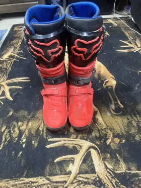 29682-110-10 Fox Racing Motion Boots - Color Flo Red Black And Blue Us 10.5