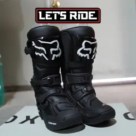 30471-001-2 Fox Racing Youth Comp Motocross Boots Black Size 2