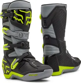 30471-086-5 Fox Racing Comp Youth Mx Offroad Boots Gray/yellow 5 Usa