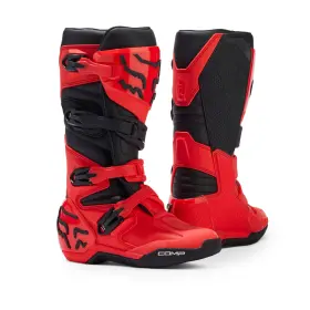 30471-110-1 Fox Racing Youth Comp Motocross Boots Fluorescent Red Size 1