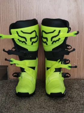 30471-130-8 Fox Racing Youth Comp Motocross Boots Fluorescent Yellow Size 8