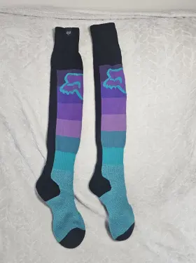 31526-329-s Fox Racing 31526-329-s/m Mens 180 Toxsyk Motocross Sock Black Blue Purple A