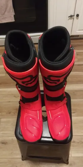 4500085802 Fox Racing Flo Orange M14 Motocross Boots Red/black Men S Size 14 New With Tags