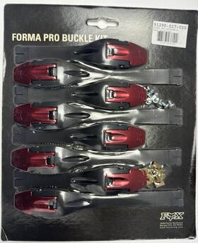 Fox Racing 91290-017-000 New Forma Pro Mx Boot Buckle Kit Black Red Sealed 8 Pack
