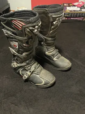 Fox5 Fox Racing Comp 5 Adult Mx Boots Motorcycle Motocross Size M 12 Black Used
