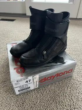 130111-47 Frey Daytona Arrow Sport Gtx Size 47 - Motorcycle Boots Goretex Waterproof Used