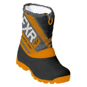 190717-1030-25 Fxr Youth Octane Snowmobile Boots Fully Waterproof Black/orange/charcoal