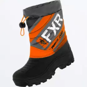 190717-1030-34 Fxr Open Box Youth Octane Motorcycle Boot Black/orange/charcoal - Size 3