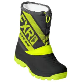 190717-1065-35 Fxr Open Box Youth Octane Motorcycle Boots Black/hi-vis/charcoal Size 4