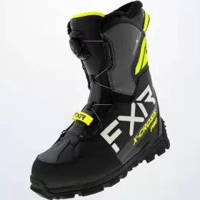 220707-1065-46-5d Fxr Open Box Mens X-cross Pro Boa Snowmobile Boot Black/hi-vis - 12m