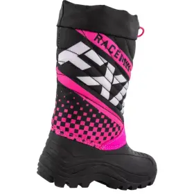 220740-1090-29 Fxr Open Box Child Boost Snowmobile Boots Black/fuchsia Size 11