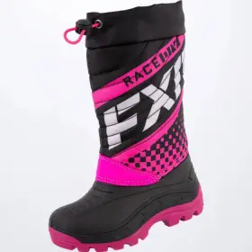 220740-1090-32 Fxr Youth Boost Snowmobile Boot Black/fuchsia - Size 1/eu 32