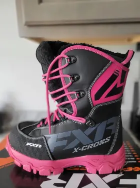 180705-1090-40 Fxr 841921448287 X-cross Womens Boots Fuchsia/black Sz 9 Nib