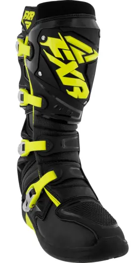 Fxr 841921745324 Factory Ride Mens Mx Offroad Boots Black/hi-vis 11 Usa