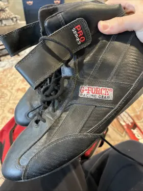 11499 G-force Racing Boots Size 11 Pro Series Mid Top Black Leather