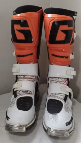 2174-105-11 Gaerne Sg12 Orange White Black Mens Motorcycle Boots Shin Guards Us Size 11