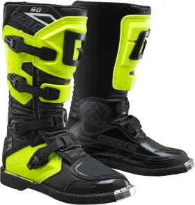 2199-009-5 Gaerne Sg-j Youth Motocross Mx Quad Riding Boots Black Yellow Size 5