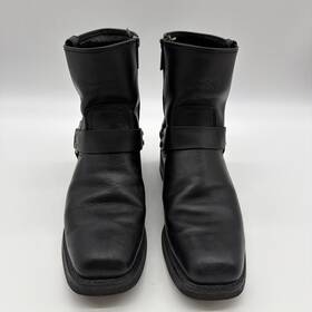 Harley-davidson 04422 Harley-davidson Genuine Leathers Harness Motorcyle Boots Men Us9.5 Logo Zip