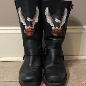 2139564 Harley-davidson Motorcycle Boots Size 9.5 Wide. Excellent Condition
