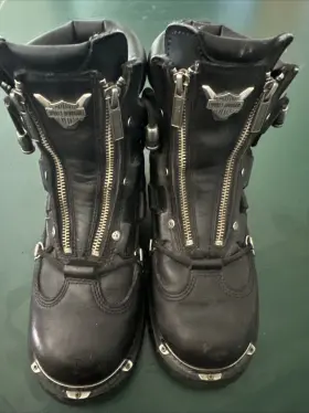 81610 Harley-davidson Womens Unisex Zip-up Boots Size 7.5