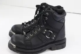 84189 Harley-davidson Maddy Zipper Leather Motorcycle Boots Us 7 Eur 38 - Read