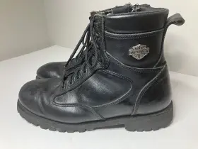 93074 Harley-davidson Leather Biker Boots Mens 12 / 45 Relief Shock Absorber