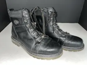 94099 Harley-davidson Motorcycle Riding Boots Black Mens Size 13 Side Zipper #94099