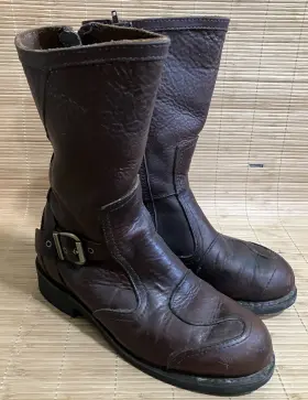 95241 Harley-davidson Men S Shift Motorcycle Boots Size 8 Brown Leather