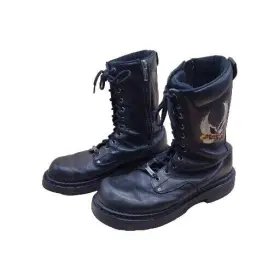 95359 Harley-davidson Mens 9.5 No.95359 Riding Boots Zip Up Moto Lug Sole Embroidered 95359 Harley-davidson Mens 9.5 No.95359 Riding Boots Zip Up Moto Lug Sole Embroidered