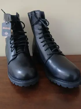 96011 Harley-davidson Black Leather Riding Boots Mens Size 12 Side Zip New 96011 Harley-davidson Black Leather Riding Boots Mens Size 12 Side Zip New