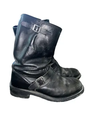 98401 Harley-davidson Black Leather Motorcycle Boots Steel Toe Eagle Mens Size 11