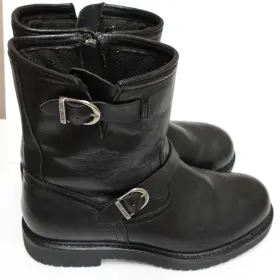 98403 Harley-davidson Vintage Boots Size 10 Mens Black Leather #98403 Motorcycle