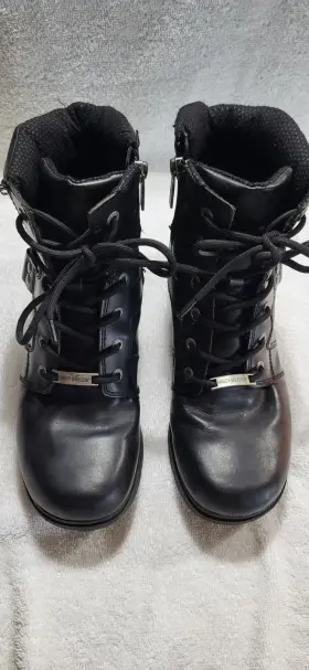 D83755 Harley-davidson Ladies Tegan Ankle Lace Up Boot Size 9.5 D83755 Harley-davidson Ladies Tegan Ankle Lace Up Boot Size 9.5