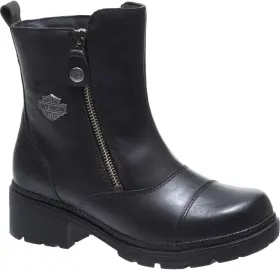 D84236 Harley-davidson Womens Amherst Leather Motorcycle Casual Boot 7 Black