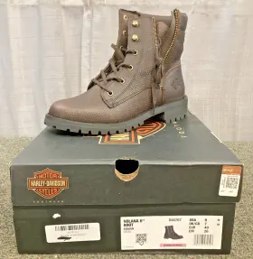 D84767 Harley-davidson New Genuine Size 9 Womens Nolana 6 Inch Brwn Motorcycle Boot